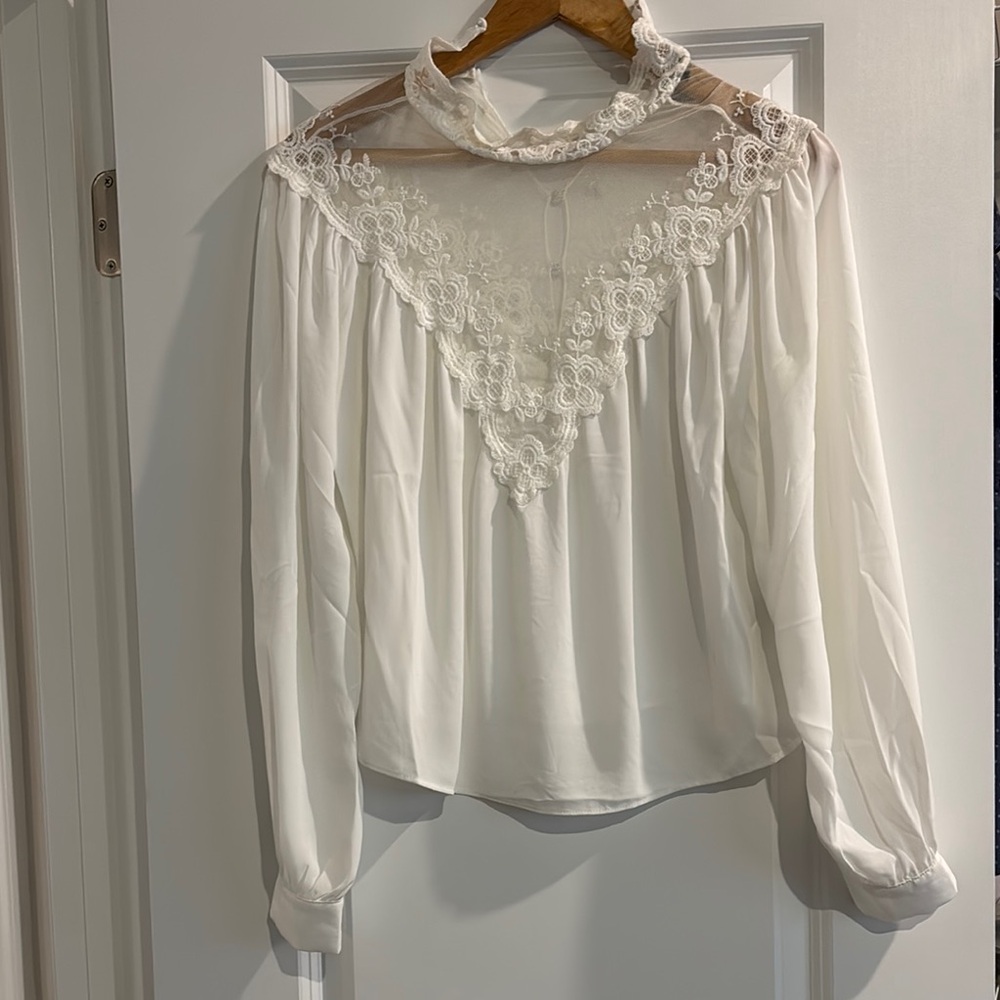 Elegant White Lace Blouse